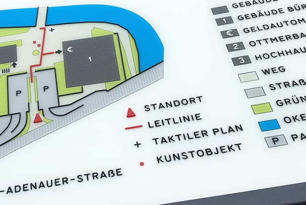 Tastbarer Plan zur Orientierung